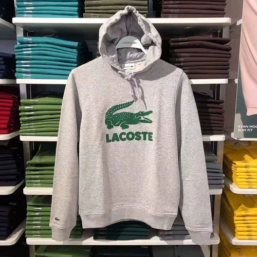 Lacoste, осенняя толстовка с капюшоном
