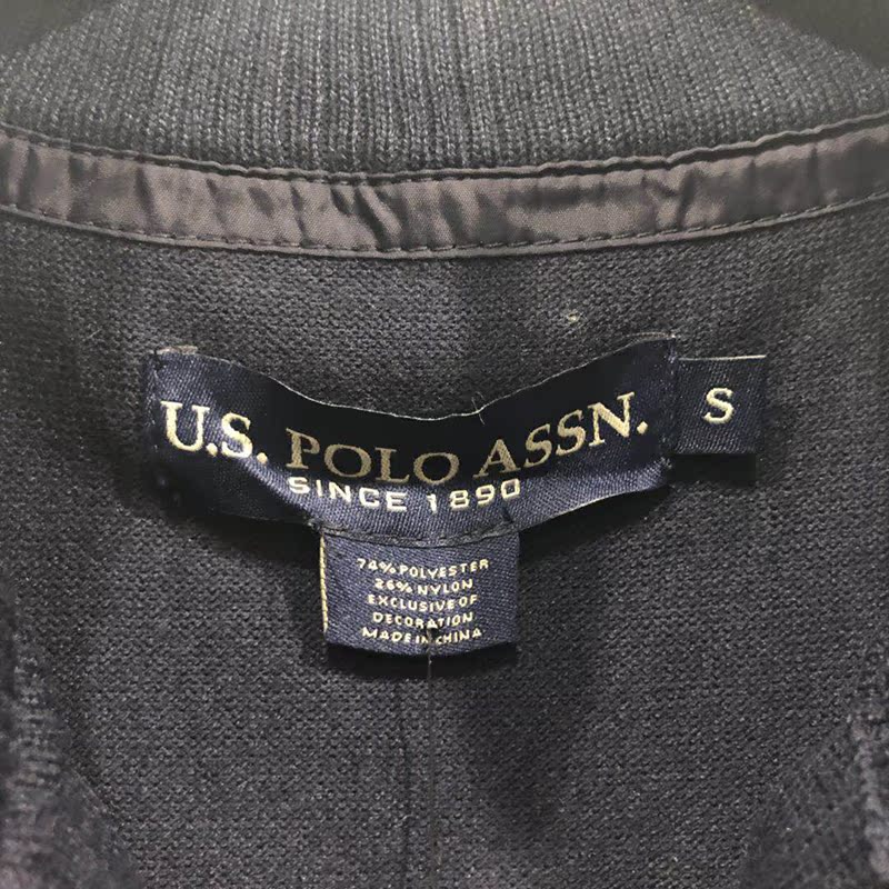 Giỏ hàng Mỹ-Trung Hoa Kỳ POLO ASSN. Một nửa khóa kéo cổ áo vest không tay áo len nam đan vest nam đẹp