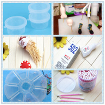 Items pp box Doll drying foam board teeth stick cotton swab small round box storage box do manual basic supplies