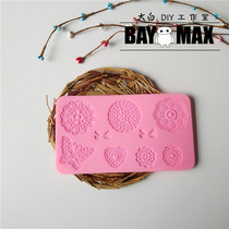 Epoxy resin soil ultra-light clay hand-made lace silicone mold cake food play lace decoration