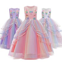 Girls unicorn pony baby princess dress little girl baby Foreign summer autumn winter spring dress dress