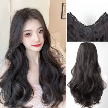 Cheveux Curly Hairpiece Hair Fiche Wig Hair Dresser Overhead a piece of style wig femme long cheveux Fat piece lady u type pick up