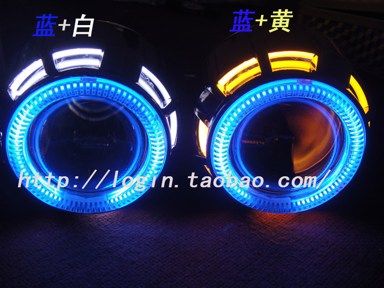Xe máy Xenon Light Refit Double Angel Eye Devil Eye Lens Xenon Bóng đèn pha Phụ kiện xe máy đèn pha xe máy honda
