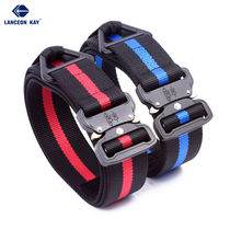 Lansenkai Tactical Waist Seal Emergency Rescue Speed Drop Belt Woven External Belt Outdoor Alloy Head Glasses Snake Belt