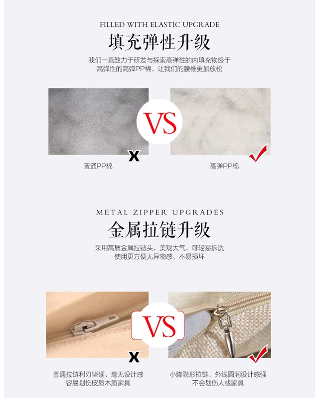 Phim hoạt hình gối sofa đệm văn phòng gối tựa lưng xe eo đệm gối gối lõi gối