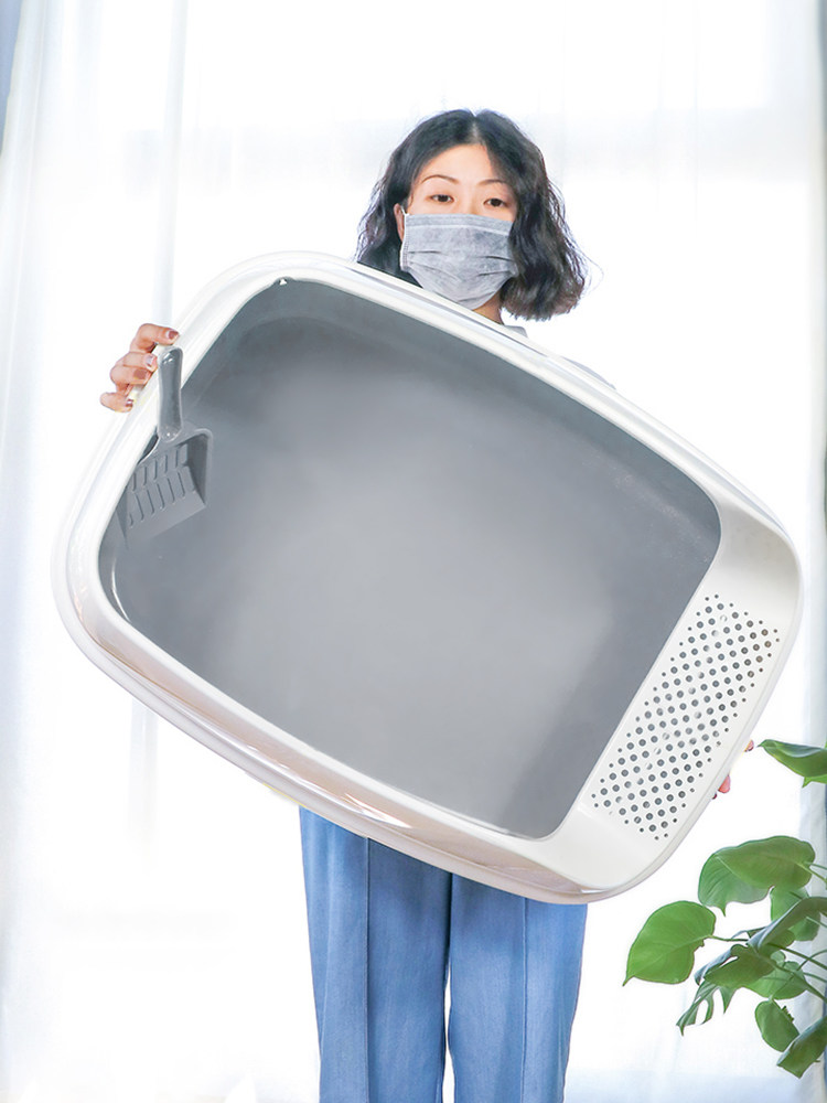 Meika cat litter box large anti-splash cat toilet semi-closed extra-large small cat litter box deodorant cat poop basin