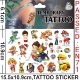 Cartoon anime nhân vật đồ chơi hình xăm sticker em bé hình xăm sticker cơ thể trẻ em vẽ hình xăm đồ chơi - Đồ chơi giáo dục sớm / robot