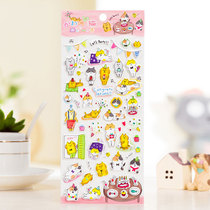 Flash gold onion grunt cat stereo foam sticker children cartoon bubble sticker creative diary decoration sticker
