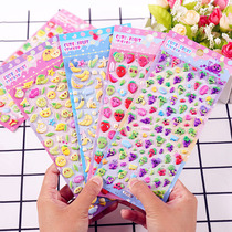 Apple Strawberry Banana Watermelon Grape Solid 3D Sponge Sticker Children Fruit Applid Handmade Small Stick Toy