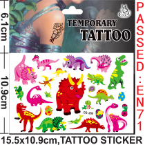 Cartoon Little Dinosaur Ancient Animals Children Waterproof Tattoo Sticker Body Arms Painted Toys Tattoo