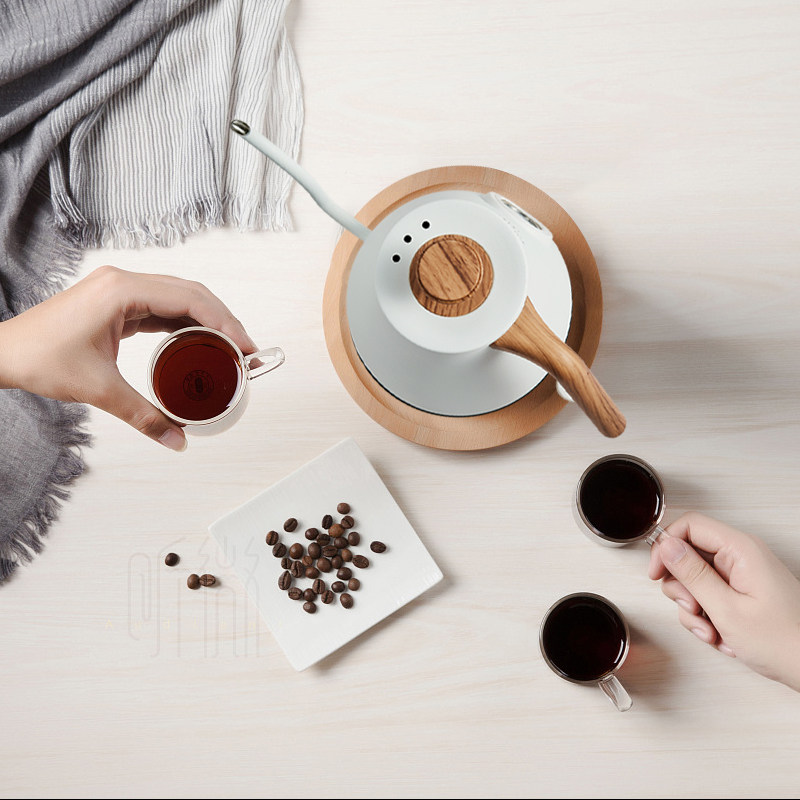 Jacal Long Mouth Hand Brewing Water Kettle Insulated Coffee Pot Electric Water Kettle Stainless Steel Thin Mouth Electric Tea Water Kettle Tea Water Kettle