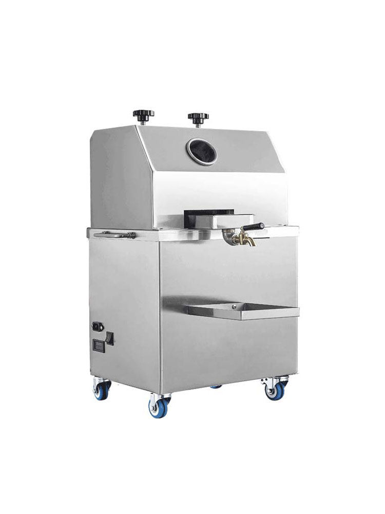 Sugar Cane Juicer for Street Vending, Electric, Fully Automatic, Battery-Powered, Small, Simple, Stainless Steel, Rechargeable, Multifunctional Sugar Cane Machine