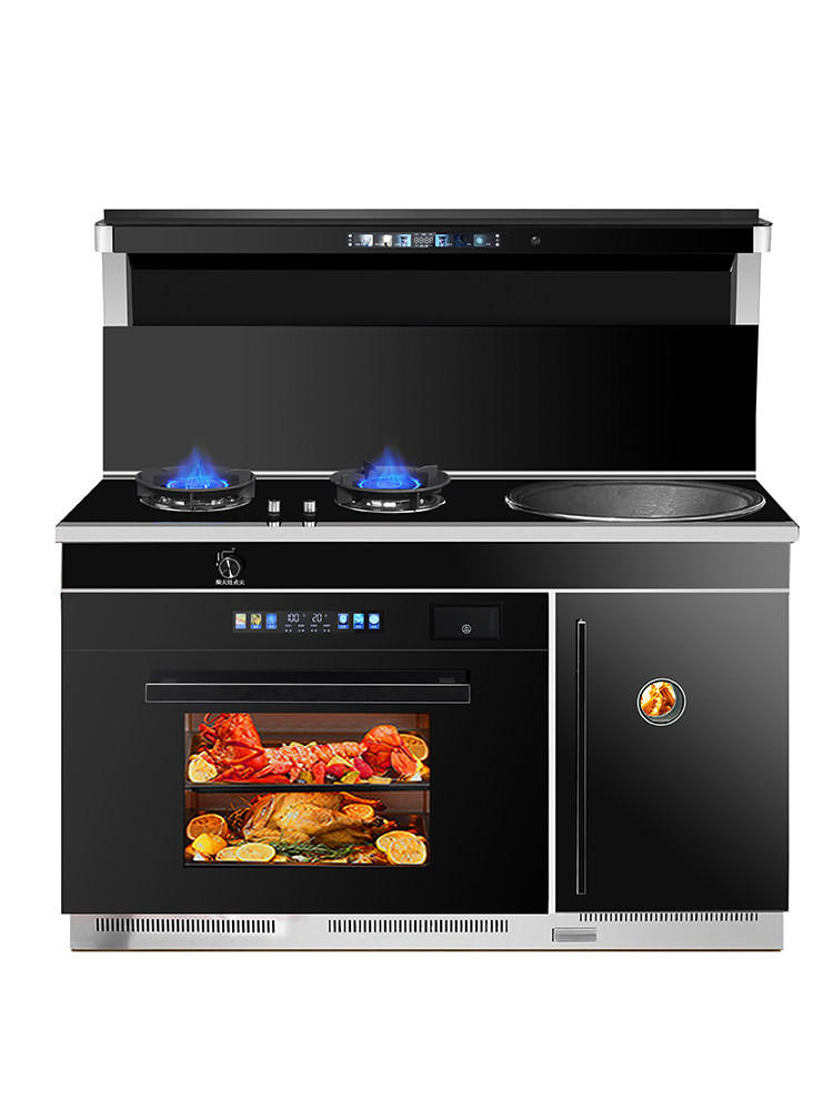 Rural Integrated Wood Stove, Smokeless, All-In-One, New Model, Multifunctional, High-End Wood Stove for Burning Firewood, Household Use