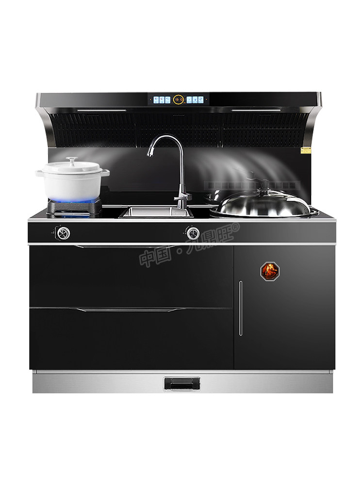 New Rural Integrated Wood-Burning Stove, Smokeless, All-In-One, for Home Use, New Model for Self-Built Houses, Multifunctional Integrated Wood-Burning Stove, Traditional Stove