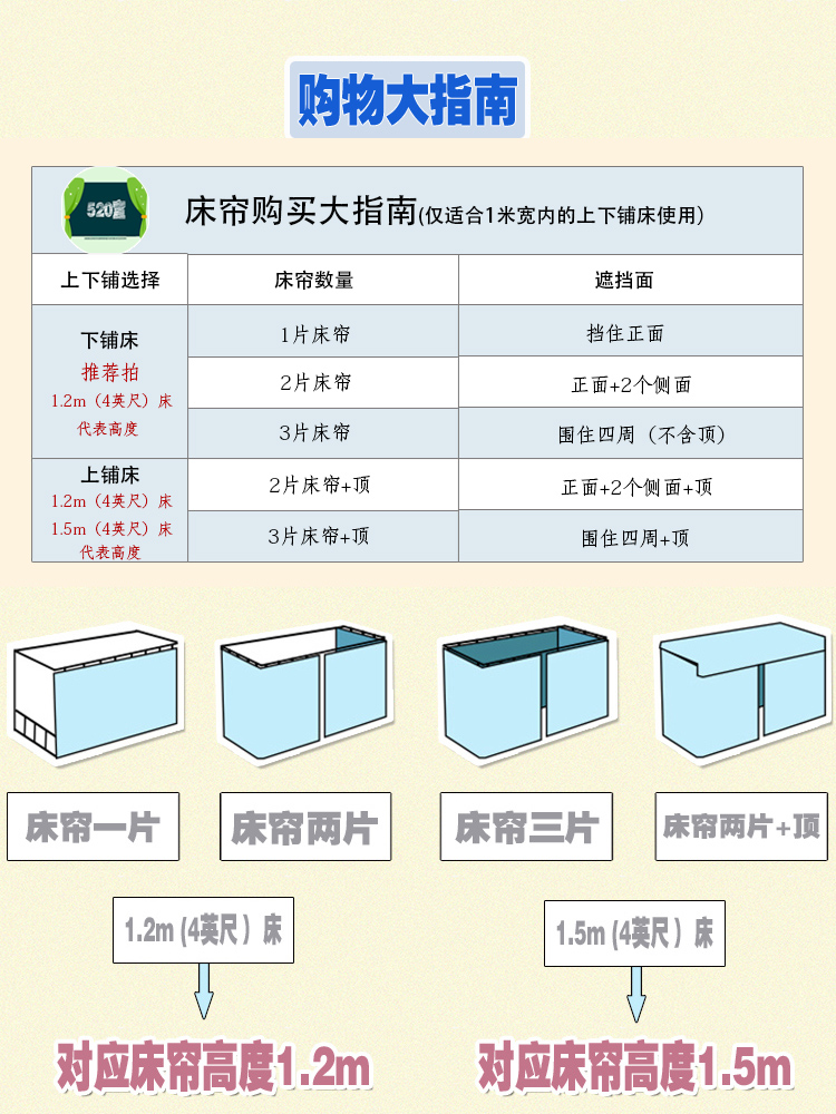 520 phòng cao đẳng giường rèm dày thoáng khí linen ký túc xá bunk vật lý đầy đủ màu sắc giường trampoline rèm