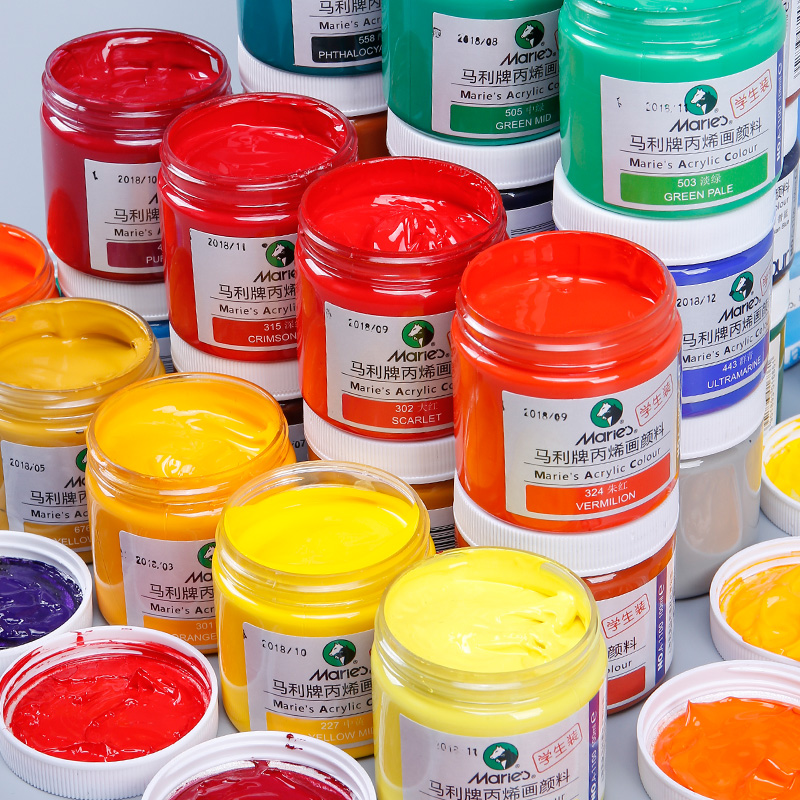 Waterproof propylene paint suit 24 color beginner painting diy painted wall painted T-shirt shoes textile graffiti gold