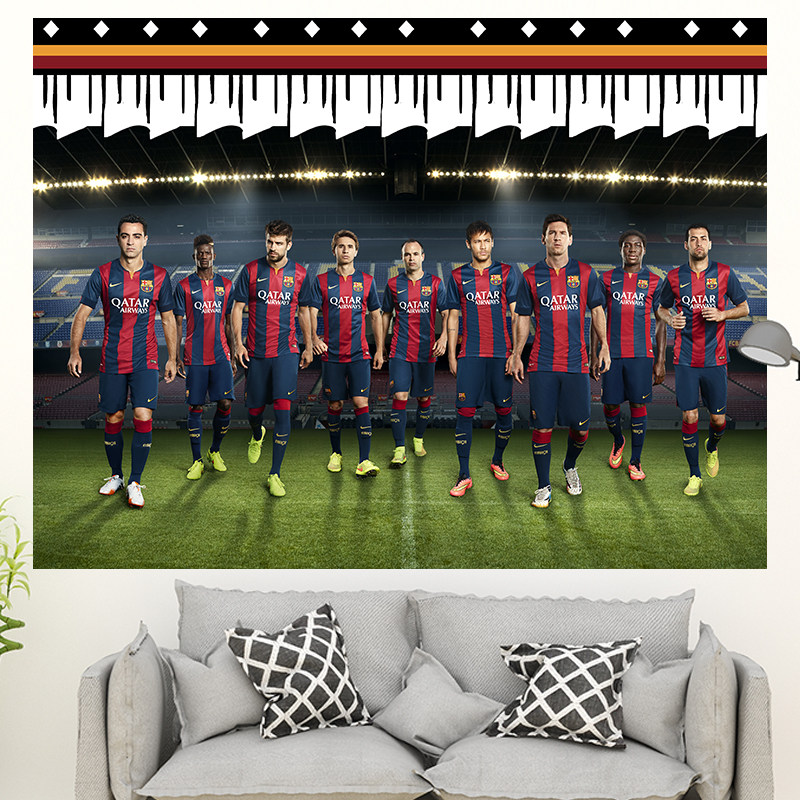 Customize Tibetan cloth art hanging drawing room bedroom hotel decoration background wall Tibet hanging cloth tapestry Messi stars