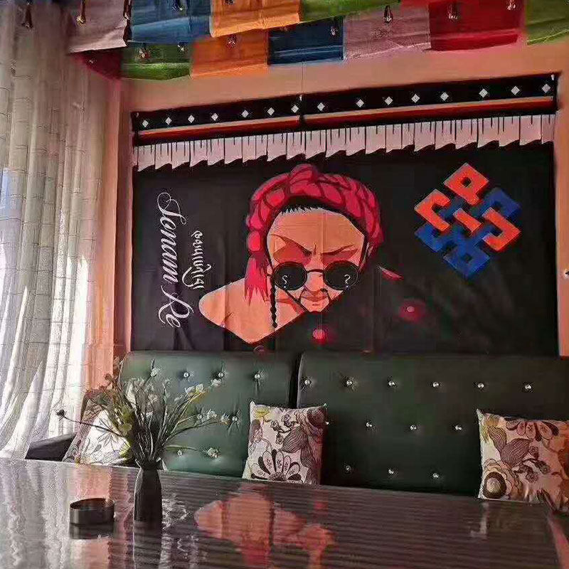 Customize Tibetan specialities Combazi cloth Art hanging cloth Living room Bedroom Hotel Decoration Background Wall Hung Cloth Tapestry Tapestry Hanging