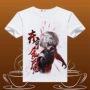 Tokyo Ghouls Jin Muyan Dong Xiangyu thuộc thể loại anime xoay quanh áo phông mùa hè nam và nữ quần short cổ tròn tay ngắn - Carton / Hoạt hình liên quan hình dán sticker dễ thương