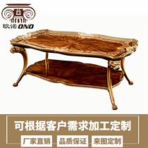 La Casa lacasa coffee table European Villa solid wood living room coffee table French carved rectangular coffee table