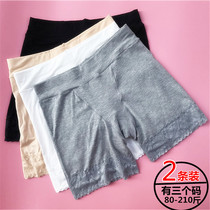 Modal cotton safety pants anti-gloss female summer plus size bottoming shorts fat mm three-point insurance pants lace thin