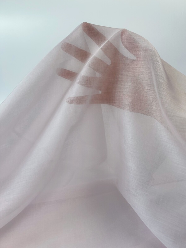 Swiss-Made Transparent Thin Cotton Genevamama Pink High-Count Mercerized Pure Cotton Tulle Sewing Doll Clothes Fabric