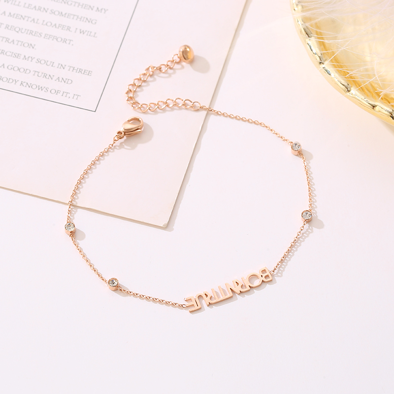 2019 mới không phai chuông thép titan vòng chân nữ mô hình phiên bản Hàn Quốc của sinh viên đơn giản Sen gợi cảm chân chuỗi mắt cá chân chuỗi - Vòng chân vòng chân nhảy múa