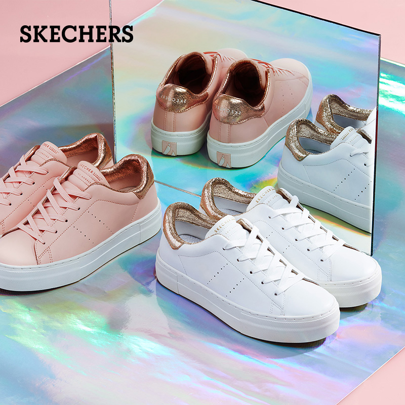 skechers white casual shoes