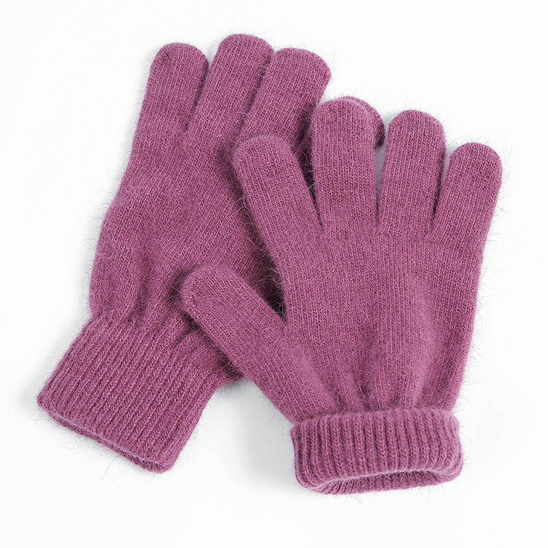 Elderly Gloves Lady Grandma Winter Middle Aged Mother Rabbit Fur Knit Winters Thickened warm and chill-proof points
