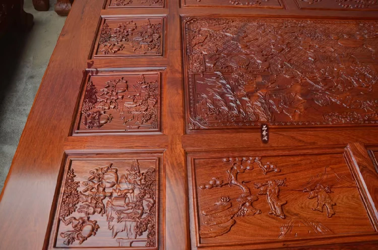 Gỗ hồng mộc Miến Điện Sofa Ruyi Sofa Kirin Sofa Mahogany Đồ nội thất Nội thất đặc biệt Sofa Warring States - Bộ đồ nội thất bàn ghế phòng khách
