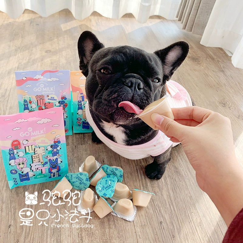 Lạc đà gia đình Sentence Beast dê dê Pudding sữa dê Pudding Snack Jelly Pet mèo và chó ăn vặt 12 viên - Đồ ăn vặt cho chó