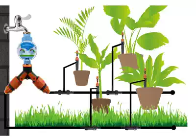 Automatic flower watering machine spray drip integrated automatic watering gardening irrigation knob Type 25 pots