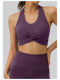 Yoga bra women's halter neck strapless removable chest pad breathable sports bra running fitness vest style underwear