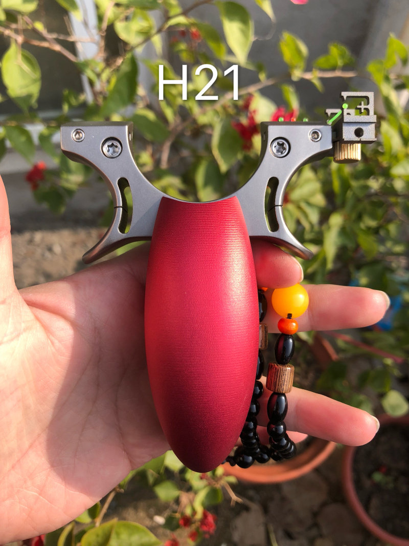 Lock Feng 5 generation 6 generations of titanium alloy Numerical control aluminum to free press sheet Flat Leather Optical Fiber Sight with Binding Slingshots-Taobao