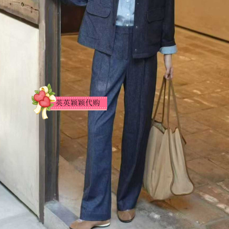 1252C2112101 Women's Clothing Counter Authentic 2025 Autumn 8-1 Imitation Denim Wool Twill Pants 5596 1252C2112101 Women's Clothing Counter Authentic 2025 Autumn 8-1 Imitation Denim Wool Twill Pants 5596