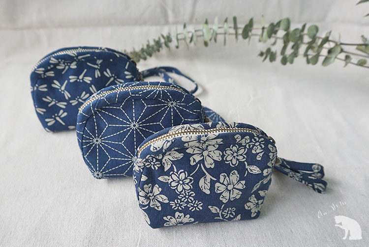 Yafeng log shell coin purse handle key coin storage bag homemade handmade fabric 8too studio