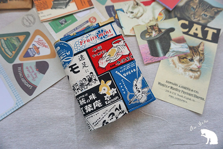 Micro retro passport holder travel document protective cover retro mini notebook cover original handmade fabric 8too