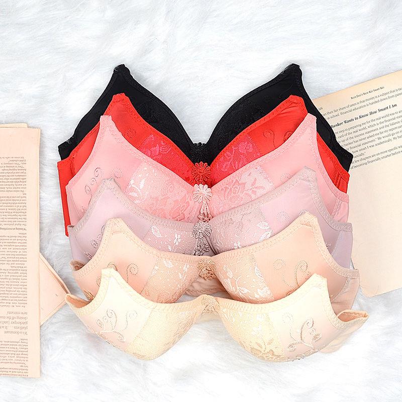 Thin underwear women's large size breathable non-marking no steel ring comfortable gathering top support anti-sagging sports middle-aged and elderly bra