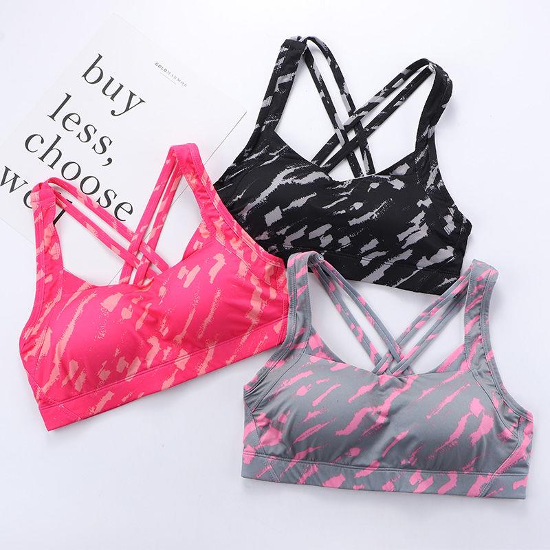 Sports Underwear Women Shockproof Running Poly styling Drooping Fitness Sleep Bra Training Beauty Back Yoga Vest