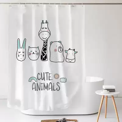 ins Nordic luxury bathroom dressing room personalized creative bath curtain partition waterproof thickening mildew-proof customization