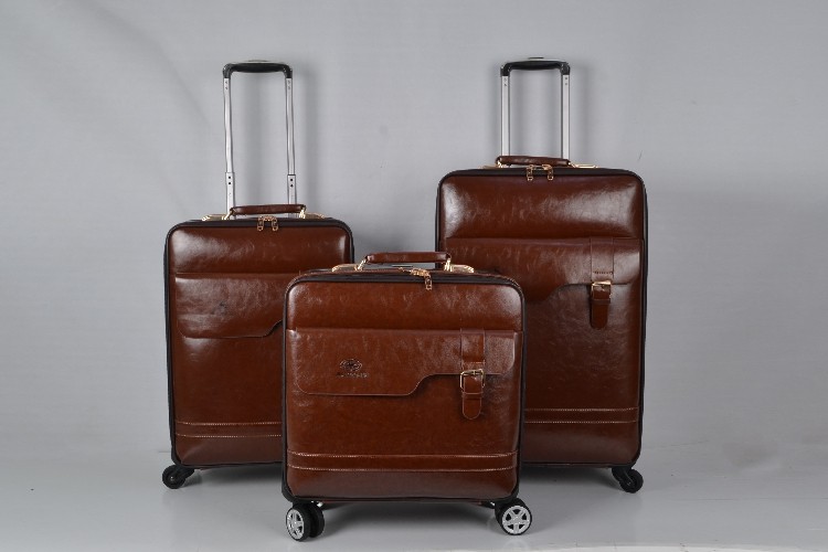 High-grade leather business boarding box 20-inch suitcase for men and women universal wheel 24-inch luggage travel box