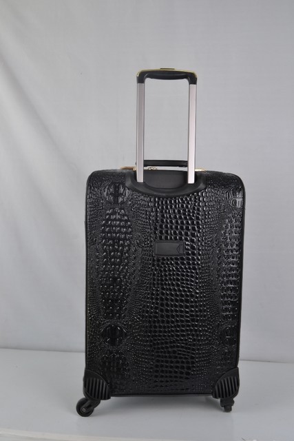 Crocodile pattern leather trolley case business boarding case 20-inch suitcase men and women's universal wheels 22-inch luggage suitcase