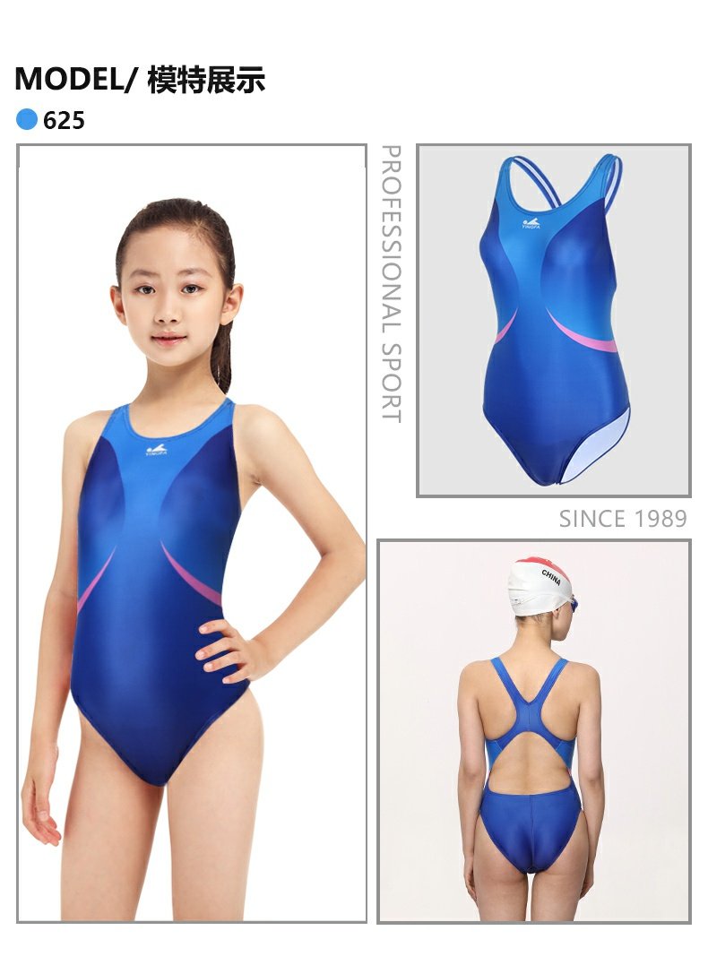 Cô gái tóc vàng Anh mô hình đua xe lớn nhỏ kết hợp áo tắm nữ tam giác cạnh tranh đào tạo áo tắm trẻ em áo tắm - Bộ đồ bơi của Kid đồ bikini cho trẻ em