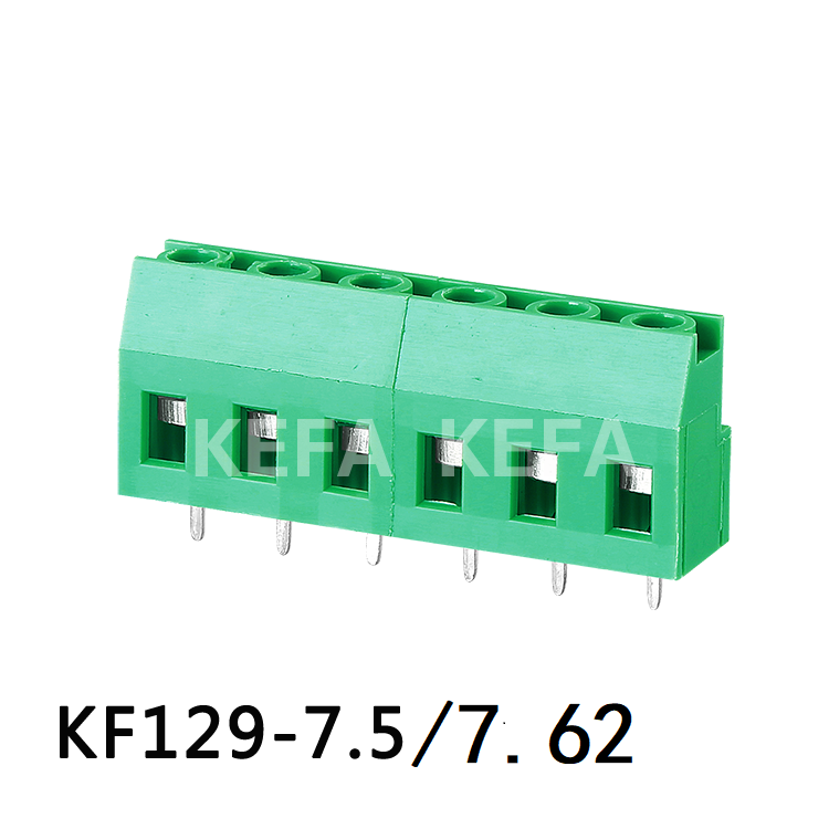 Corfa wiring terminal KF129 KF129R-7 62 7 5mm straight foot bending foot 2P 3P screw type terminals