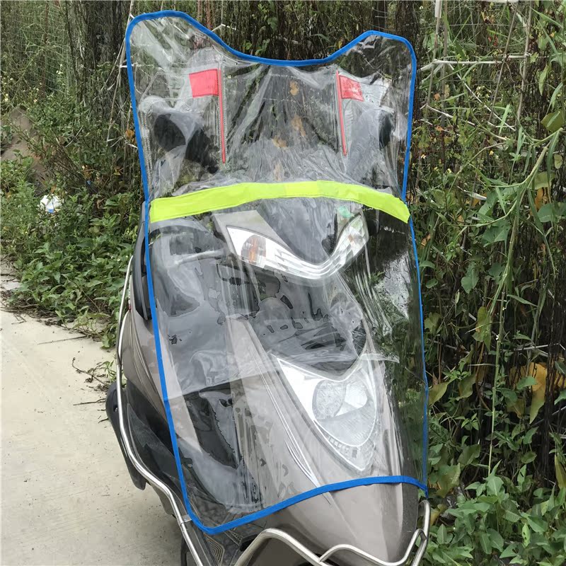 Kính chắn gió xe máy dày bốn mùa viền mưa trong suốt pin trước kính chắn gió HD nữ Kính cản gió xe máy