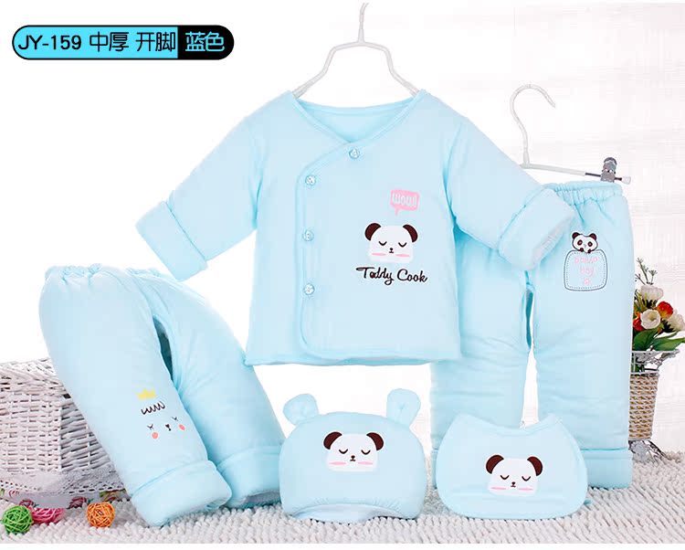 Bộ quà tặng sơ sinh cho bé quần áo cotton mùa xuân và mùa thu đông 0-3 tháng 6 Đồ sơ sinh cho bé sơ sinh bán hộp quà sơ sinh đẹp