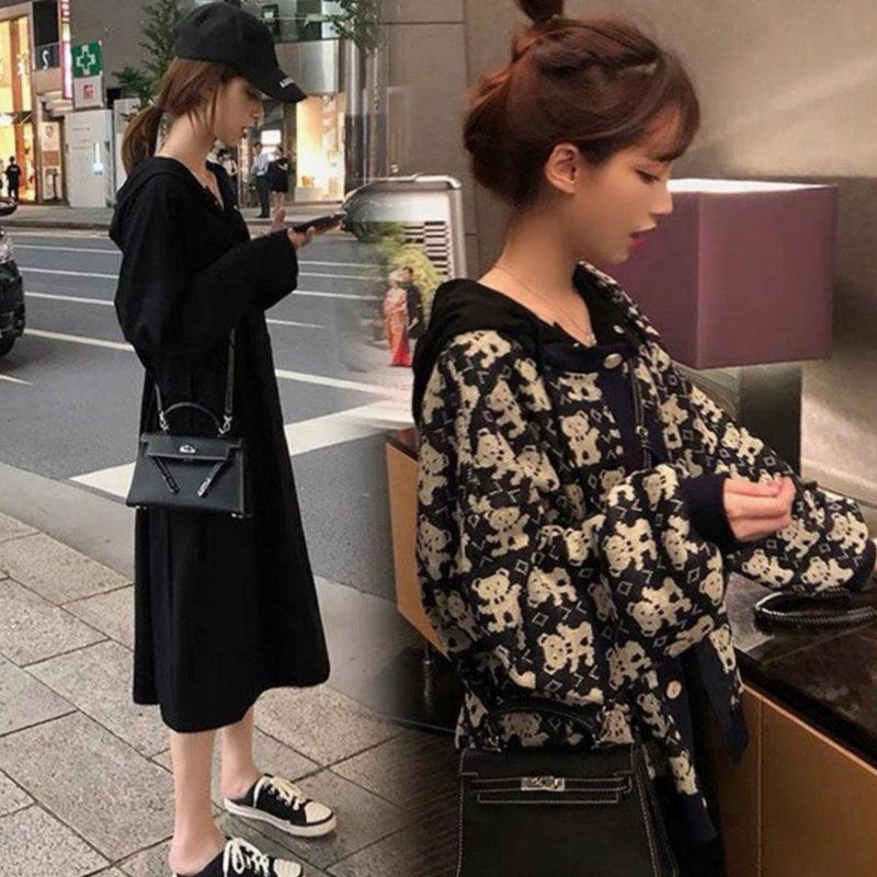 Korea maternity dress spring dress spring autumn winter sweater new coat maternity suit fashion long skirt women
