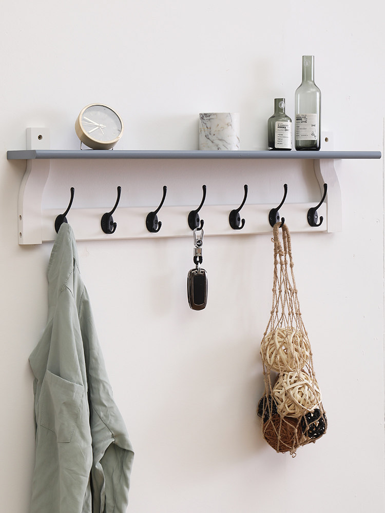 European-style clothes hanger wall hanging wall bedroom clothes rack home hook racks door creative solid wood coat rack