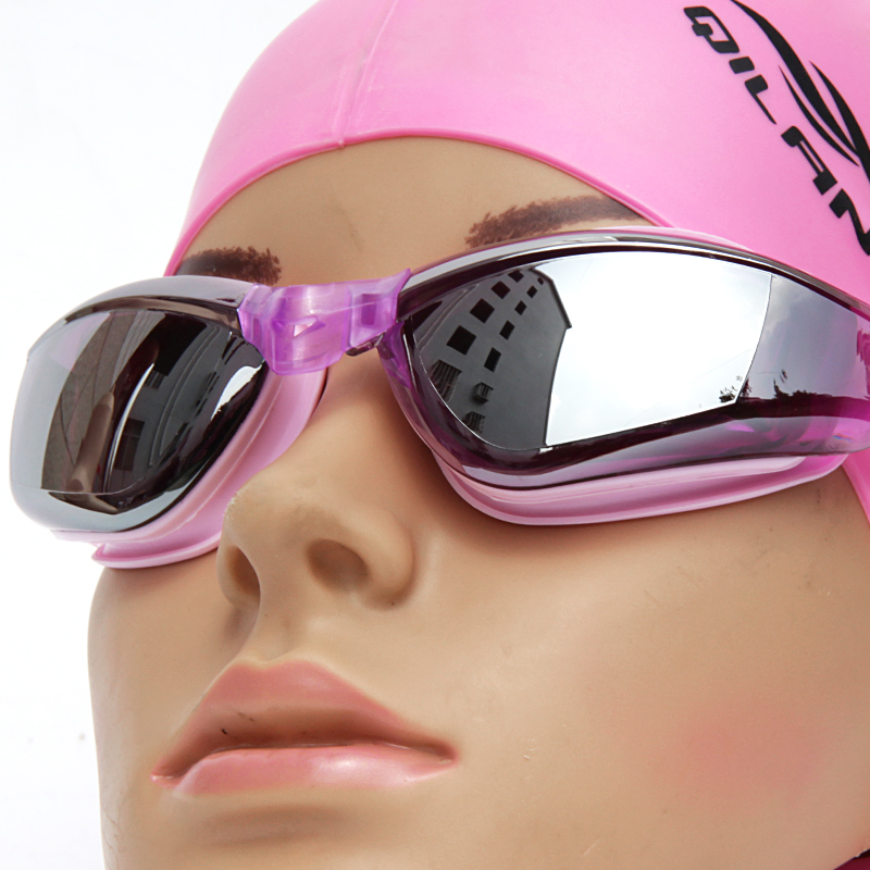 Unisex Adult Swimming Glasses HD Waterproof Fog Resistant Large Frame Flat Light Swimming Glasses Indoor Outdoor Swimming Gear