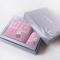 Gold cotton cotton soft skin skin absorbent three-piece gift box set wool square bath increased thickening